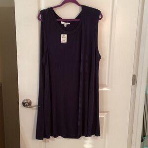 Sleeveless Navy Swing Tunic Top